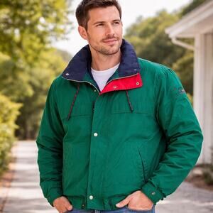 Vintage Members Only Mariner Jacket Mens Large Green Windbreaker Sailing Retro